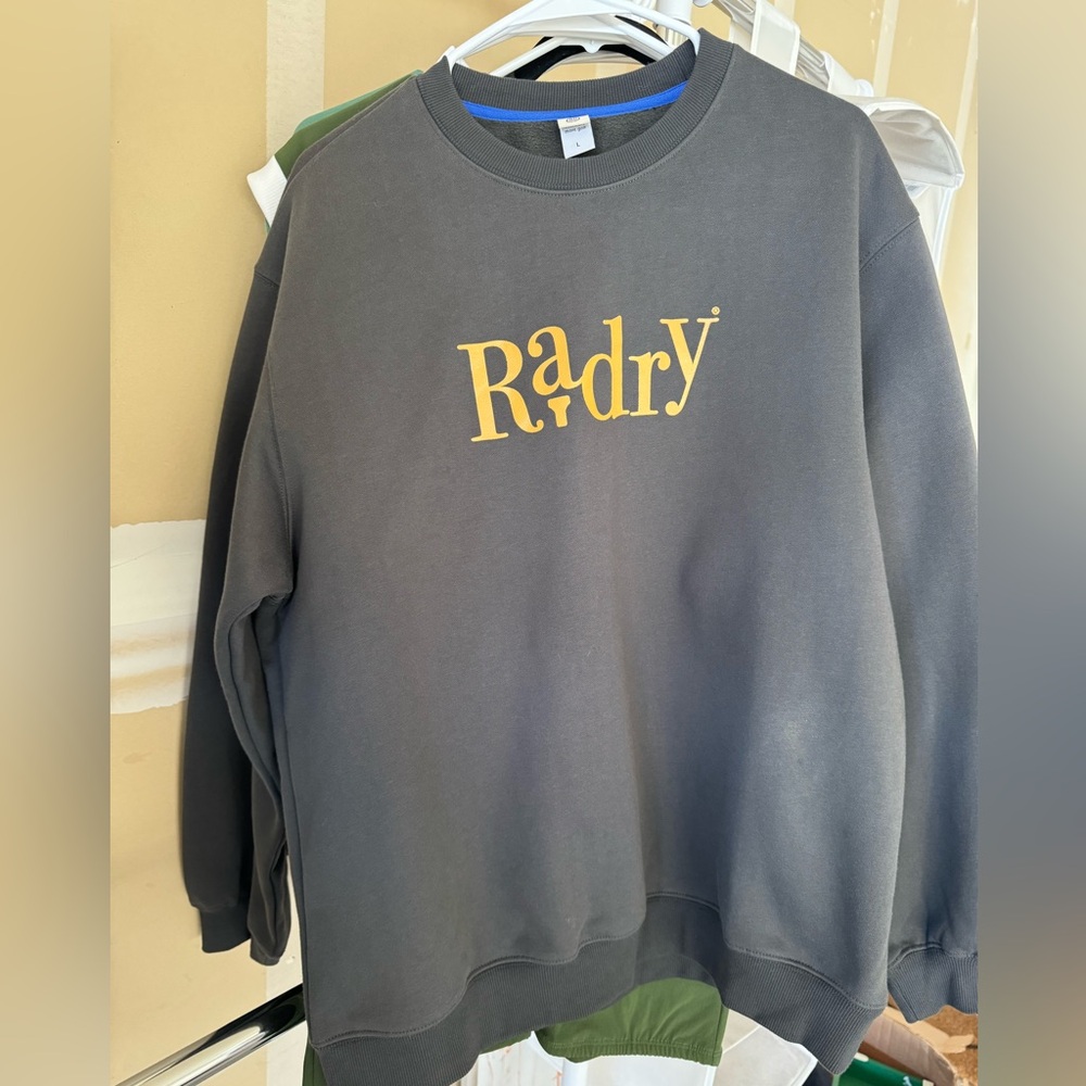 shorty crew neck sweatshirt MENS LARGE golf brand retro black